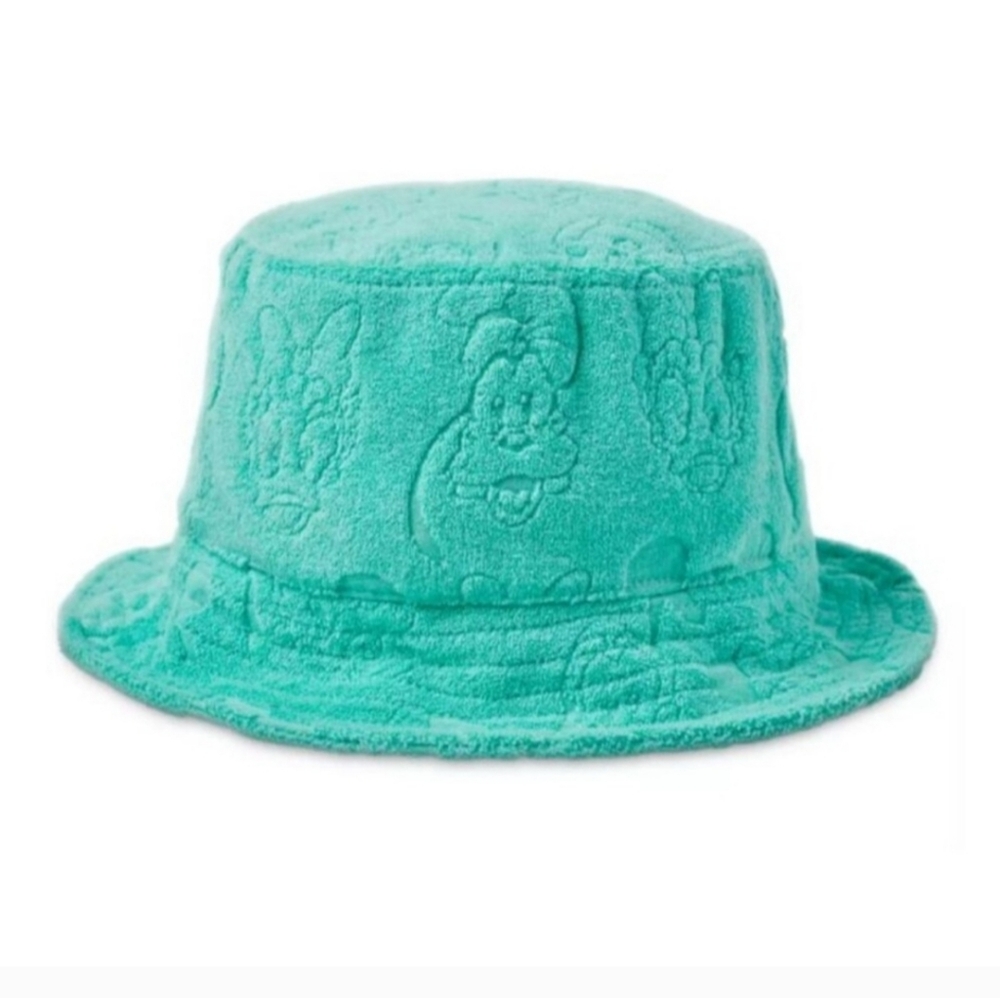 NWT Kid"s Disney & Friends Terry Cloth Bucket Hat with Embossed Characters
